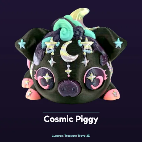Cosmic Piggy – 3D printed fantasy creature