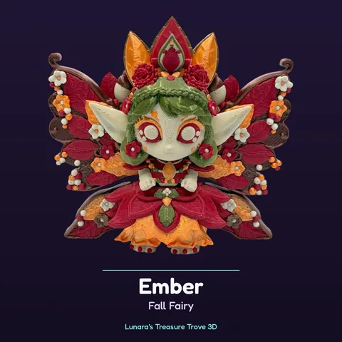 Ember Fall Fairy – 3D printed fantasy creature