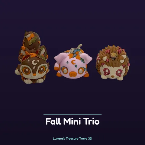 Fall Mini Trio – 3D printed fantasy creature