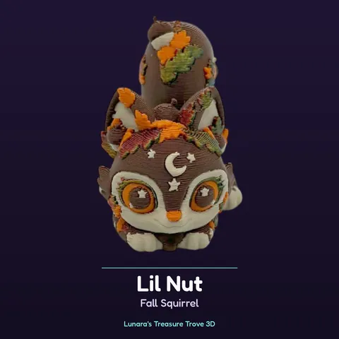 Lil Nut Fall Squirrel – 3D printed fantasy creature