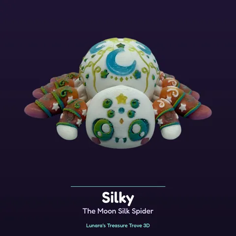 Silky The Moon Silk Spider – 3D printed fantasy creature